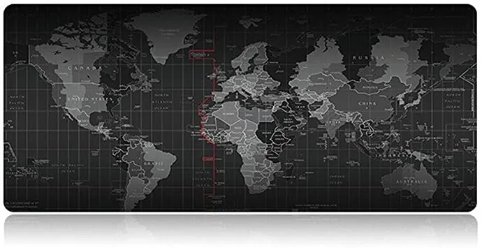  World Map Office Mouse Pad (900x300x3mm) Extra Large
